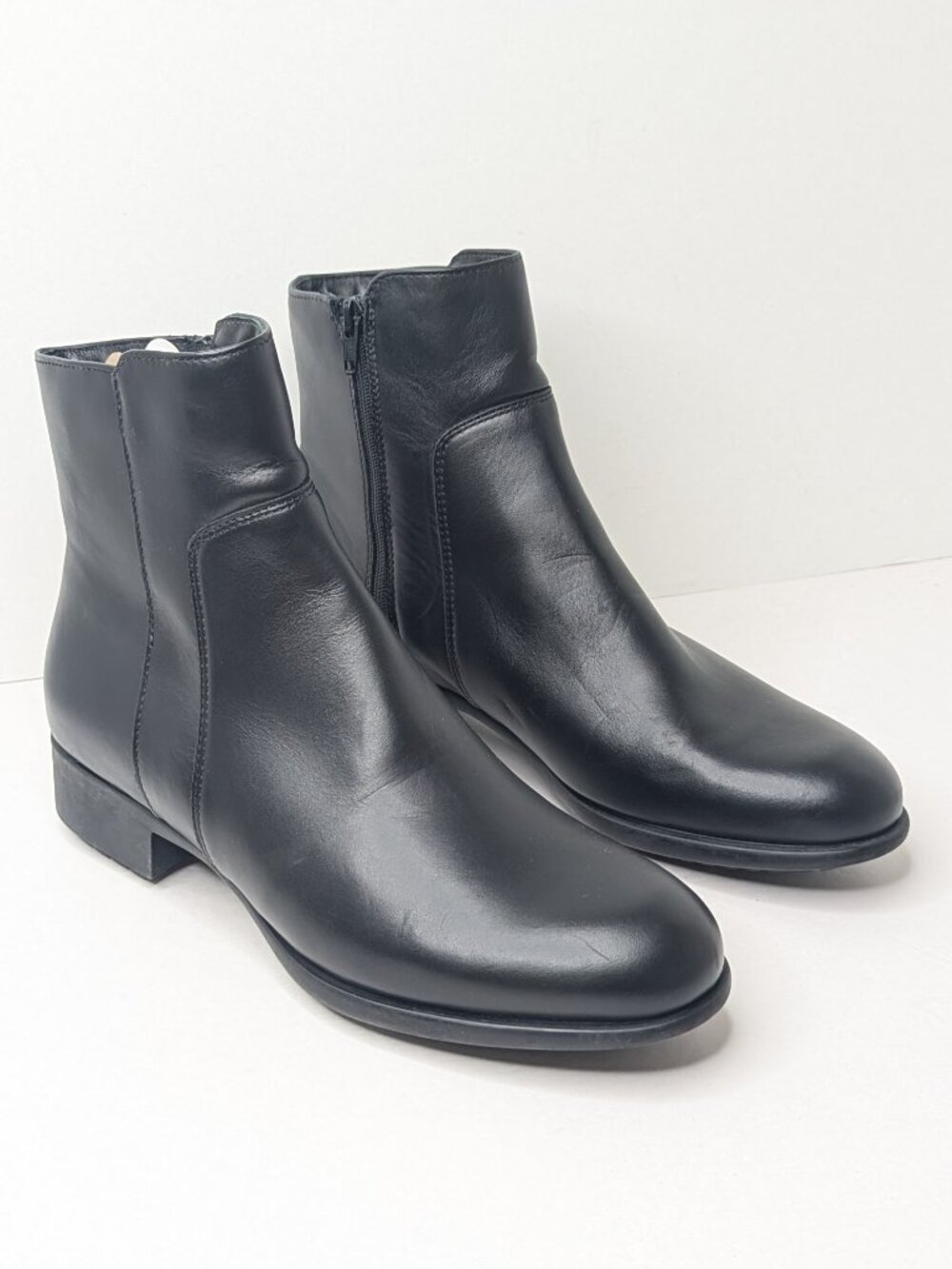 La Canadienne Sheena City Dry Waterproof Ankle Booties Black Leather Womens 11